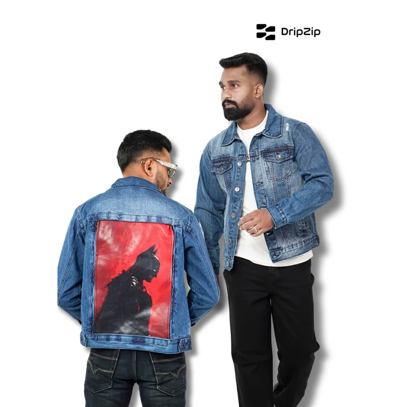 Blue  Denim Jacket - Batman